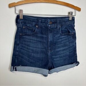 American‎ Eagle Outfitters curvy super hi-rise shortie Jean Shorts size 4